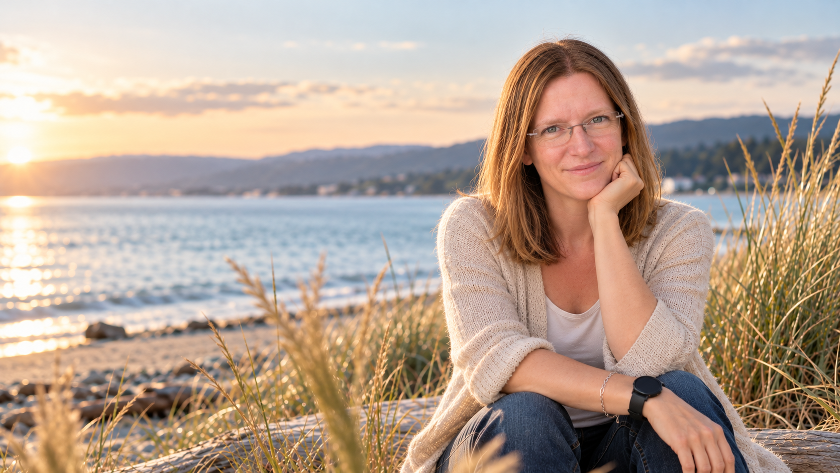 Annika-Nicole Fritzsch in entspannter Atmosphäre an der Küste